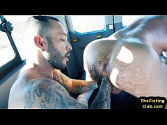  - Anal eaten hunk gets lubed and fisted during car ride