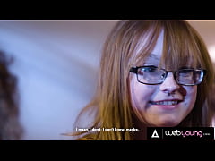  - Nerdy Petite Redhead Amber Stark Passionately Fucks Bestie Allie Addison In Steamy Lesbian Hookup