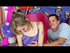  - Teenyplayground teen babysitter Angel Piaff try sex with older man