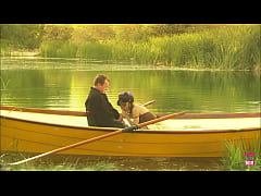  - This lovely couple banged outdoors in the middle of a lake in a small boat