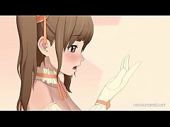  - Hentai teen girl with pony tails masturbating to squirting orgasm
