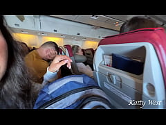  - Risky extreme public blowjob on Plane