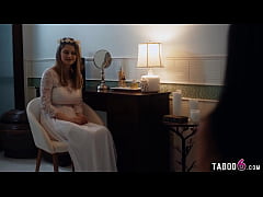  - Huge tits unhappy young bride Bunny Colby lesbian sex with teen Alex Coal