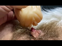  - Huge erected clitoris fucking vagina deep inside big orgasm