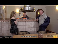  - DADDY4K. Cutie permits BFs old daddy to penetrate her snatch on sofa