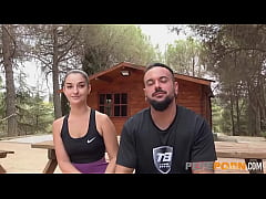  - Surprise OUTDOOR THREESOME! Amateur couple's new sexy experiences