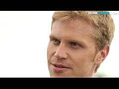  - Muscular blond jock tugging in solo action for jizz shoot