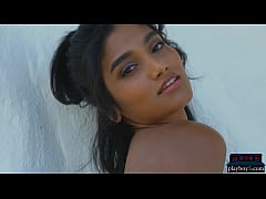  - Indian MILF model stripteasing outdoor and plays with a hose