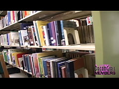  - This Is Crazy! Two Girls Naked In A College Library!