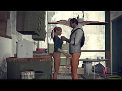  - Трахаю соседку в задницу на кухне, пока жена на работе. Частное 3D порно.