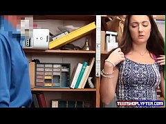  - Petite teen thief moan and moan over secuity guard dick