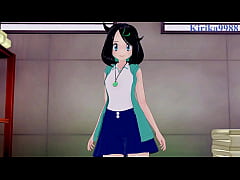  - Liko and Cynthia (Shirona) intense sex. - Pokémon Hentai