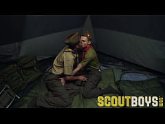  - ScoutBoys Horny boy scouts fuck bareback in outdoor tent