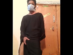  - Hot Pakistani gay boy masturbating with Hot black gown with dancing