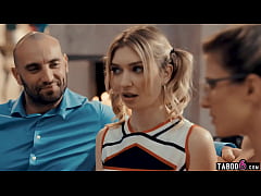  - Coach wife brings in tiny teen cheerleader for husband