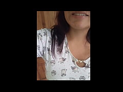  - Daring housewife walks around her boss's house in a skirt without panties