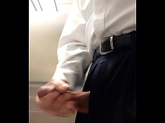  - jerking in office restroom