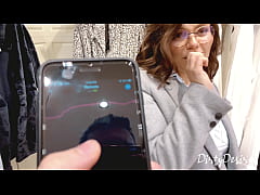  - Blowjob in the chaning room - shopping in the mall goes wild - She swallows my cum in public