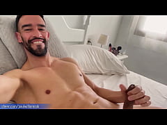  - Hot guy wakes up and masturbates massive cock