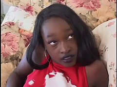  - Black bitch gets rammed in her ass with a hot black cock on her bed