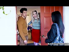  - Maya Bijou suck Bams thick white cock deep throat