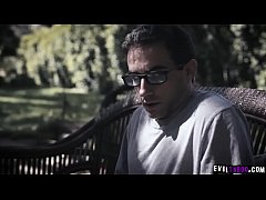  - Slutty Kenna James got pregnant by nerdy stepbro!!Nerdy stepbro Jake Adams is still a virgin so her flirty help him giving him an awesome fuck.