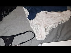  - Karen me dejó jalarmela con su tanga rosa favorita y me perstó todos sus calzones hasta echarle toda la leche