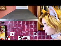  - Fox Maid Cosplay - Blowjob and Hard Doggystyle Sex in the Kitchen