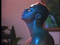  - Salacious tattooed white chick with curly dark hair and big melons Viper is happy to taste huge black sausage of young ebony lad