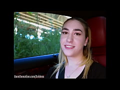  - 19 Year-old submissive drinks piss in woods, then crawls to the farm for her domination session