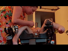  - Helping out a disabled friend with a blowjob and footjob