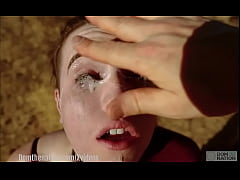  - Petite pain slut plays with cum in eye and cum and mouth, then gets piss - Brooke Johnson in extreme domination session for Domthenation