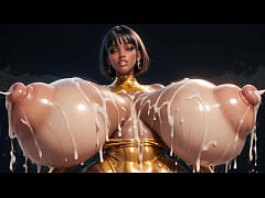  - horny black 18  AI teen whores offer a first class tit show