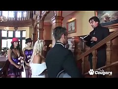  - Horny British MILFs Have An Anal Orgy At A Wedding