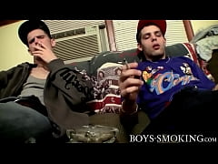  - Straight boys Drac and Nolan jerk off dicks while smoking