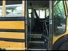  - schoolbus shy girl gets a load