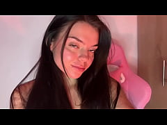  - Teen gamer girl fingers herself
