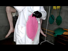  - Chubby MILF nurse gives a 1500ml enema to the patient