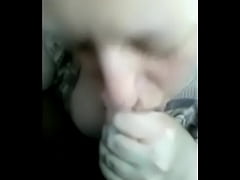  - Gettin some good backseat head from bbw in public