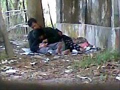  - Desi cute indian lover sucking big cock in public park