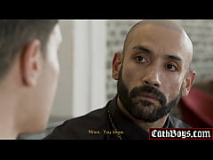  - Baptized with sperm! Spanish twink Bastian Karim showered in holy cum from a naughty unorthodox gay priest Gianni Gio!