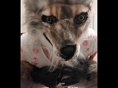  - Wolf girl pissing in her panties