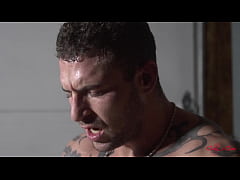  - Handsome Muscular Hunk Anal Breeds Trainer And Makes Him Cum