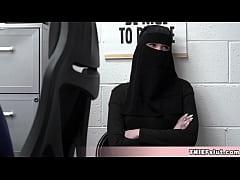  - Cute Muslim chick tried to conceal some stolen stuff under her clothes