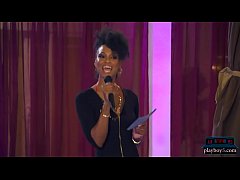  - Black cougar fucked after hosting a catwalk lingerie show