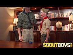  - ScoutBoys - Tiny little twink barebacked by massive daddy dick