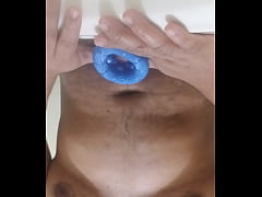  - Jerking off with cock sleeve