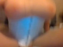  - Sissy in nylon has dildo and big tits