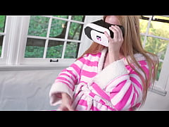  - VR BANGERS New Babysitter Makes My Wife's Pussy Wet - FFM 3some With Lily Larimar And Katie Morgan