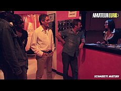  - AMATEUR EURO - #Laura Rey - Italian Concierge Mature MILF Gangbanged By Four Horny Men